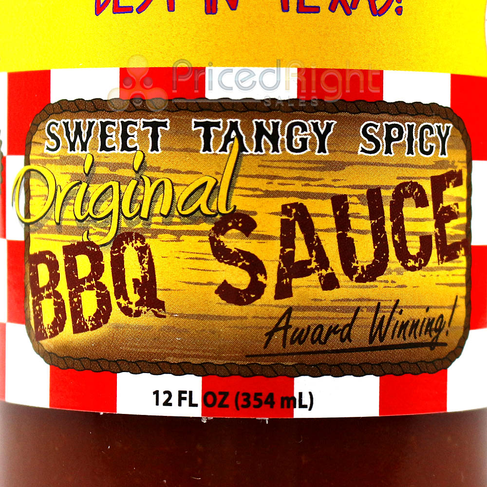 Sucklebusters Original Barbecue Sauce 12 Oz. Bottle Sweet Tangy Spicy Flavor