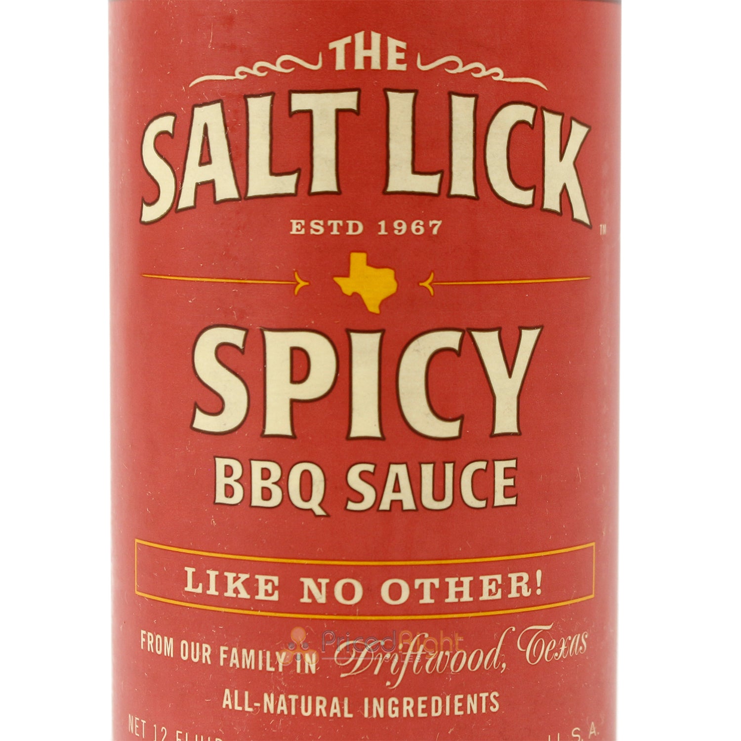 Salt Lick BBQ Spicy Recipe Habanero BBQ Sauce Gluten-Free All-Natural 12 oz