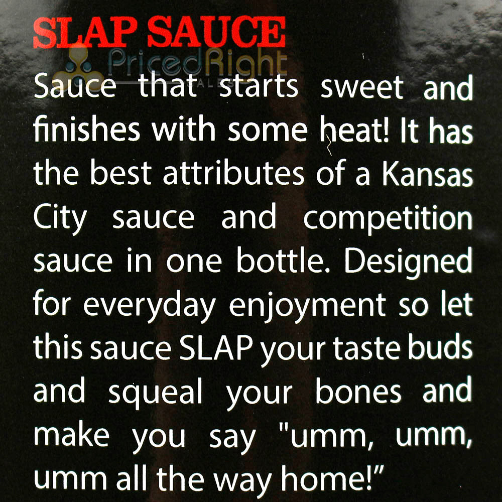 Slaps BBQ Kansas City Style Slap Sauce 64 oz Competition Rated Barbecue SL01010