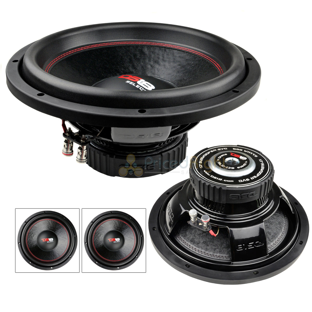 2 DS18 SLC-12S 12" Inch Subwoofers 500 Watts Max Power 4 Ohm Sub Select Series
