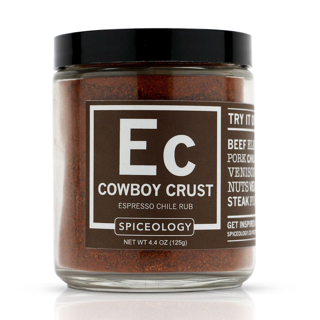 Spiceology Ec Cowboy Crust Expresso Chile Rub All Purpose Seasoning 4.4 Oz Jar