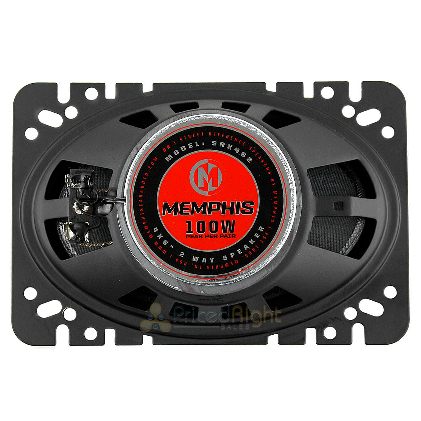 4 Pack Memphis Audio 4x6" 2 Way Coaxial Speakers 50W Max Street Reference SRX462