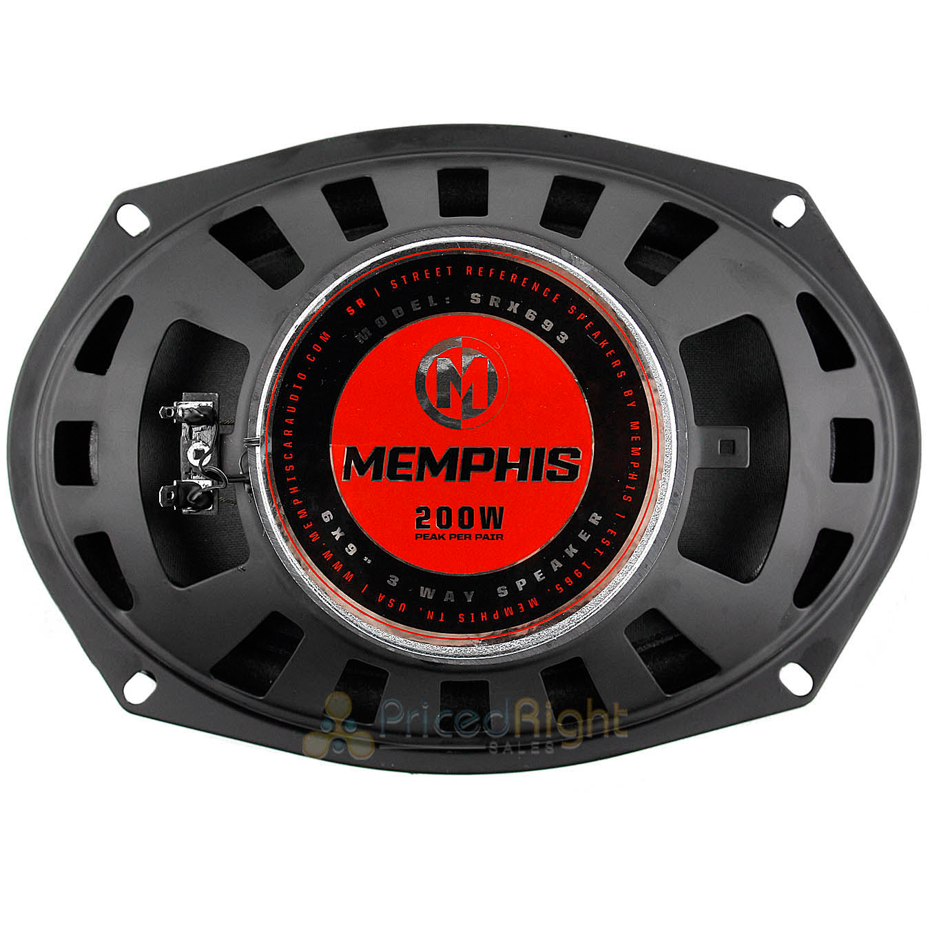4 Pack Memphis 6x9" 3 Way Coaxial Speakers 100W Max Street Reference Series