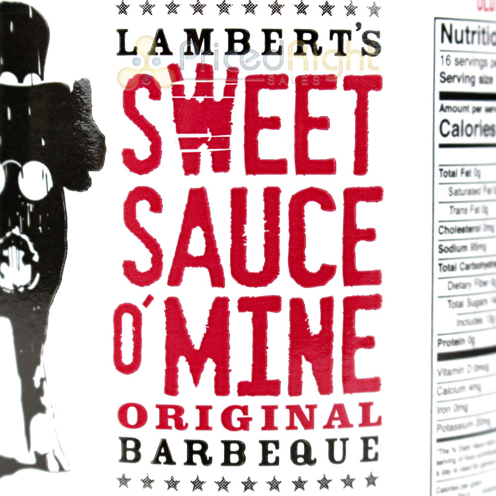 Lamberts Sweet Sauce O' Mine Original Barbeque Sauce 20.3 Oz Award Winning Blend