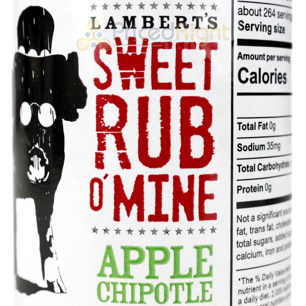 Lamberts BBQ Sweet Rub O' Mine Apple Chipotle Seasoning  9.3 Oz Award Winning