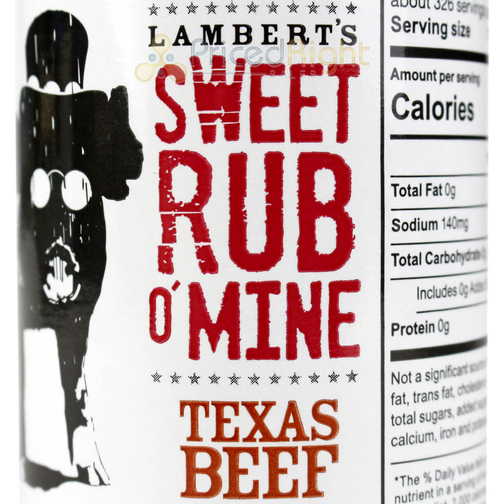 Lamberts BBQ Sweet Rub O' Mine Texas Beef Seasoning 11.5 Oz Award Winning Rub