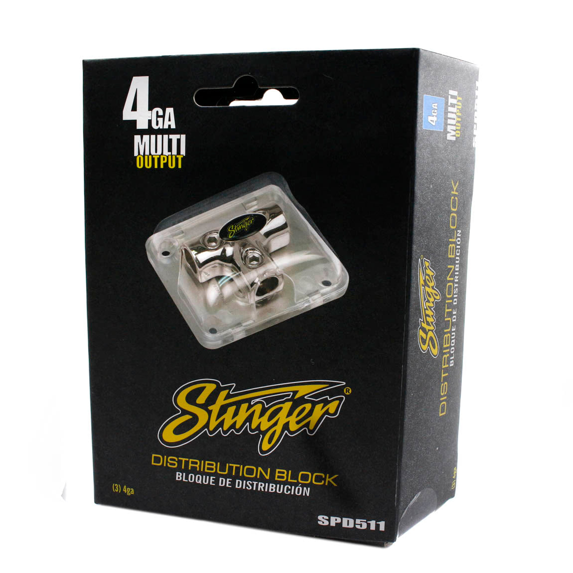 Stinger SPD511 Distribution Block Three 4 Gauge Input/Output w/ Shockrome Finish