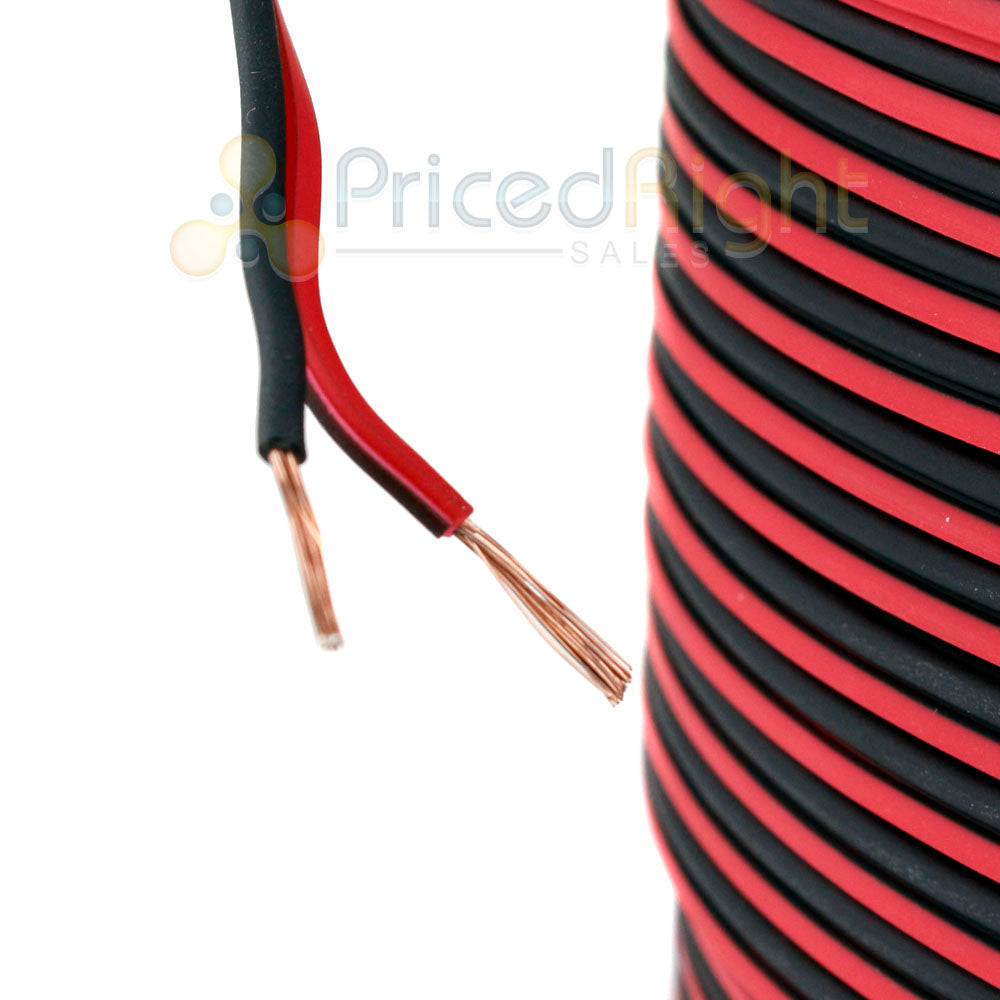 5 Ft 16 Gauge AWG Speaker Cable Car Home Audio 5' Black and Red Zip Wire DS18