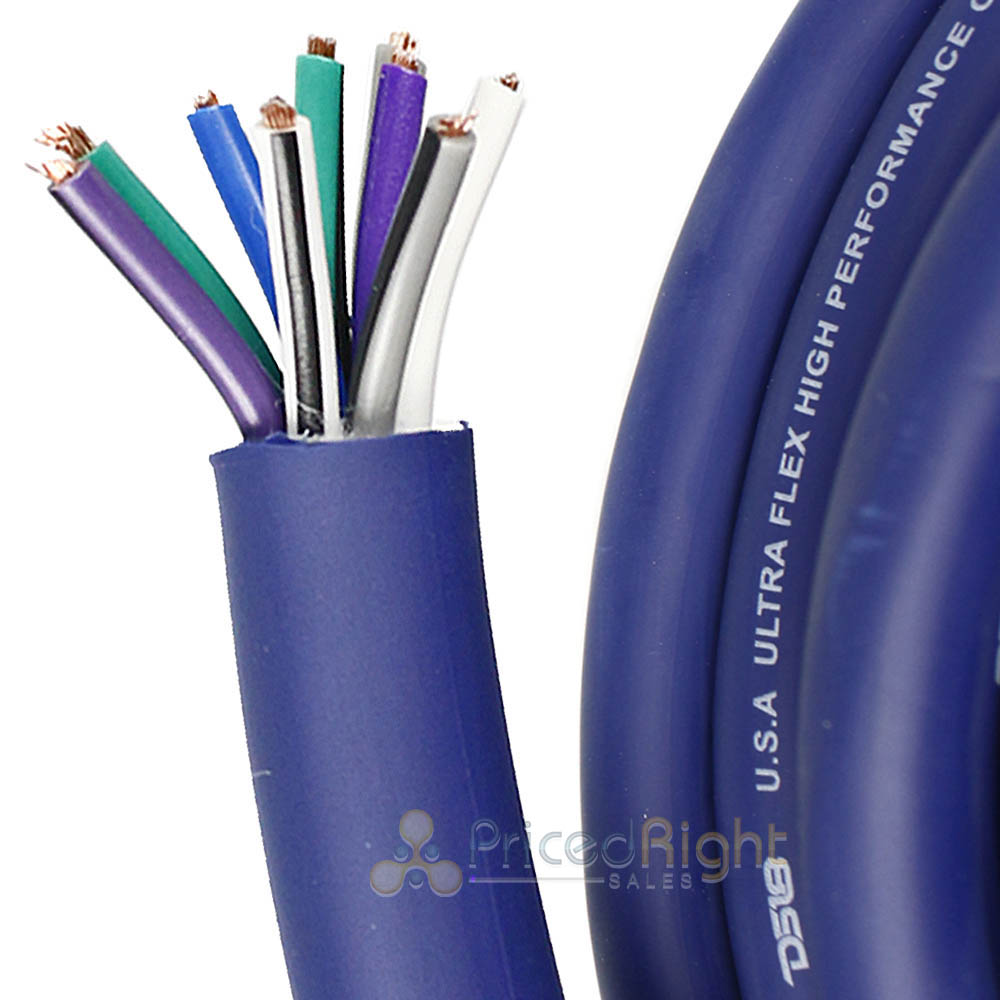 10 Ft 9 Conductor Speed Wire 18 Gauge CCA Color Coded Blue Flexible Casing DS18