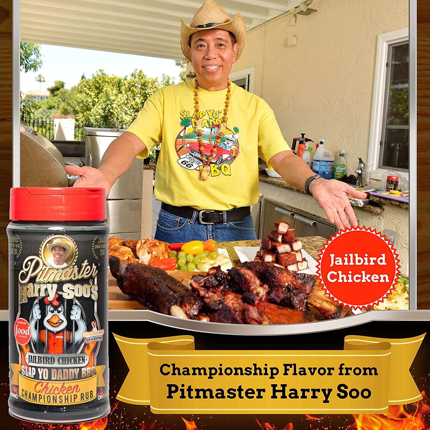 Slap Yo Daddy Jailbird Chicken Rub Championship BBQ Seasoning 12 Oz Harry Soos