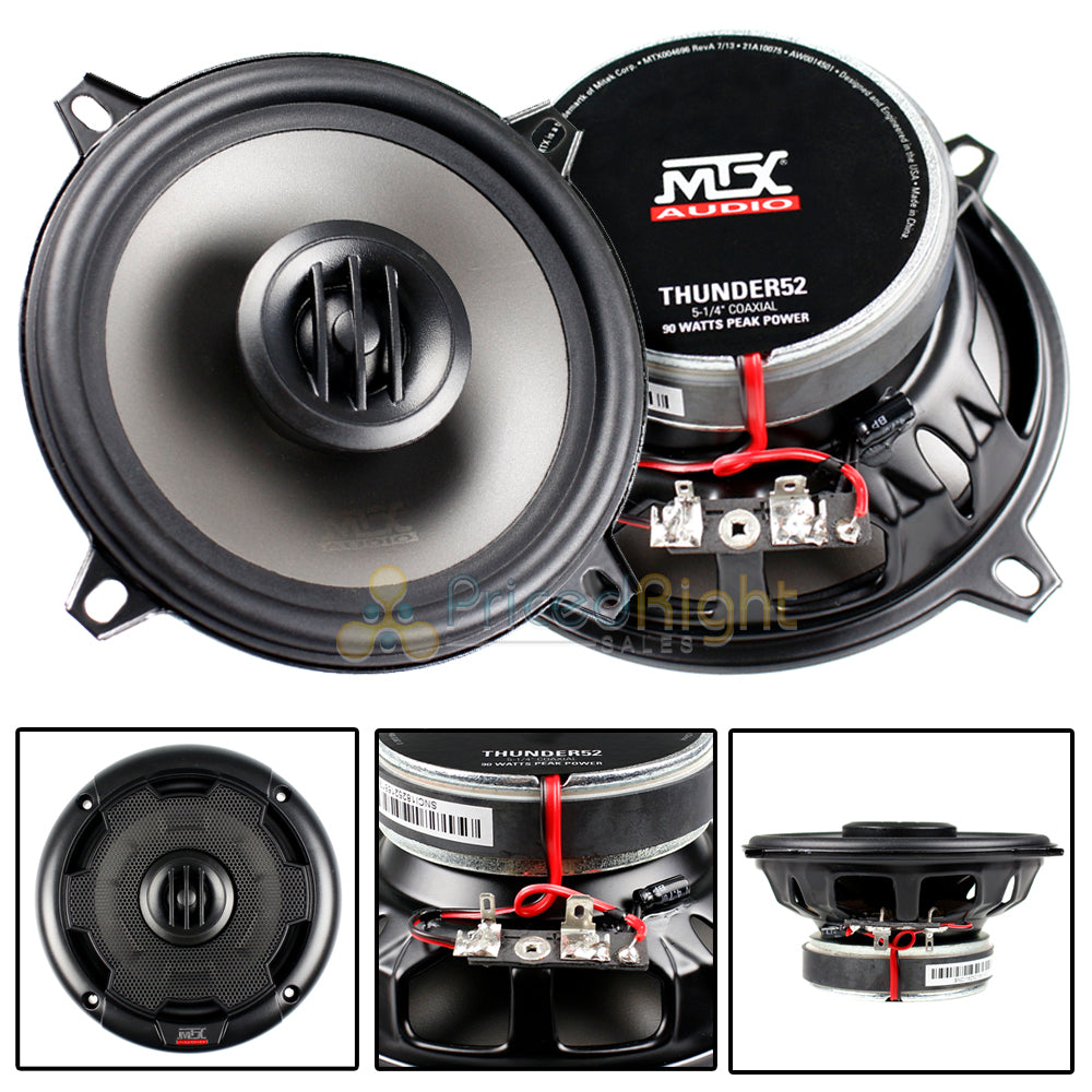 5.25" Coaxial Speakers 2 Way 45W RMS 4 Ohm MTX Audio Thunder Series THUNDER52