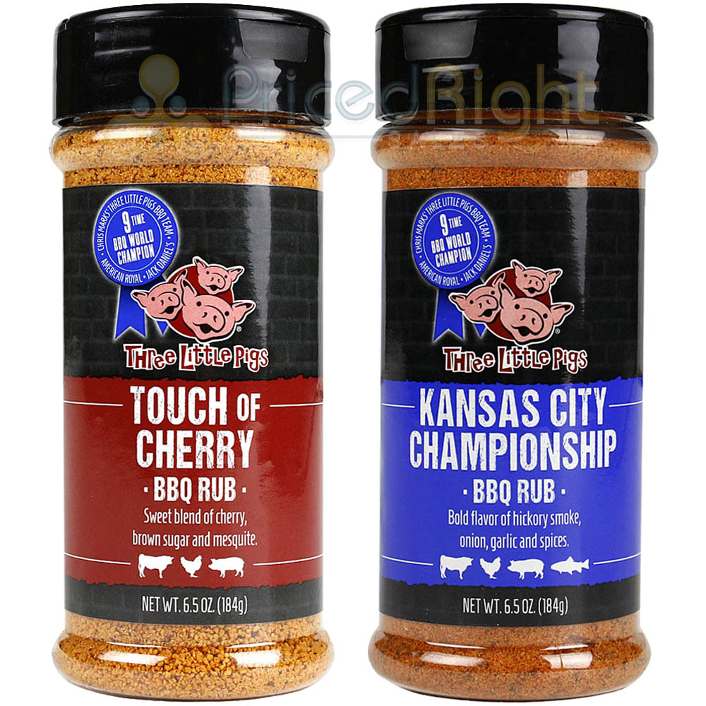 Three Little Pigs Kansas City Championship Rub  and Touch of Cherry Flavor Pack