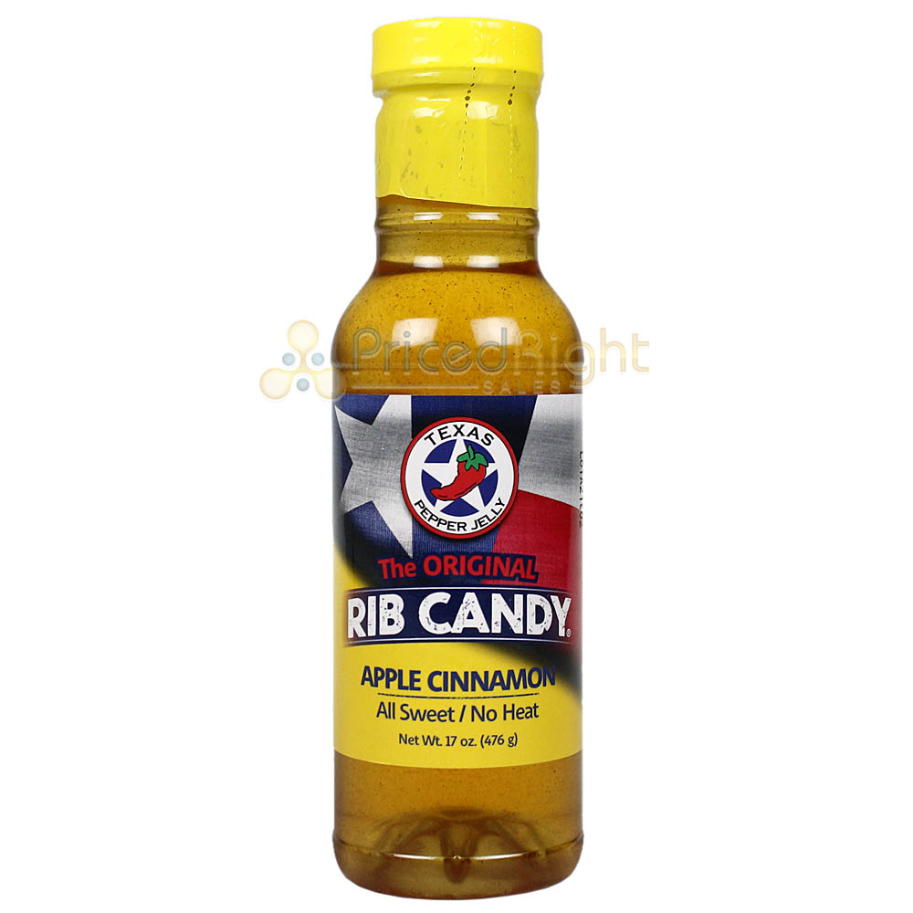 Texas Pepper Jelly Apple Cinnamon Rib Candy Glaze Sauce 17 Oz Bottle No Heat