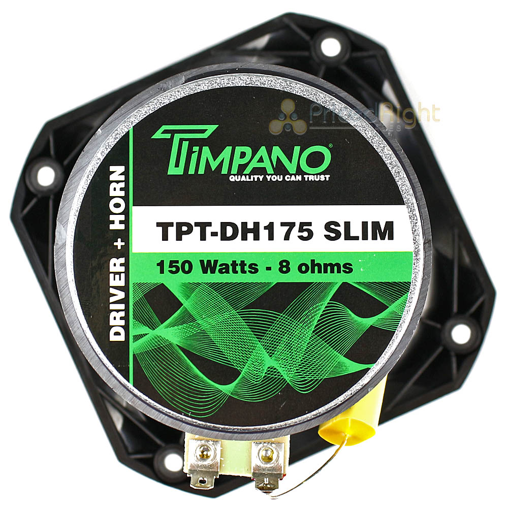2 Pack Timpano Slim Compression Horn Driver 150 Watts Max 1" VC 4x4" DH175 SLIM