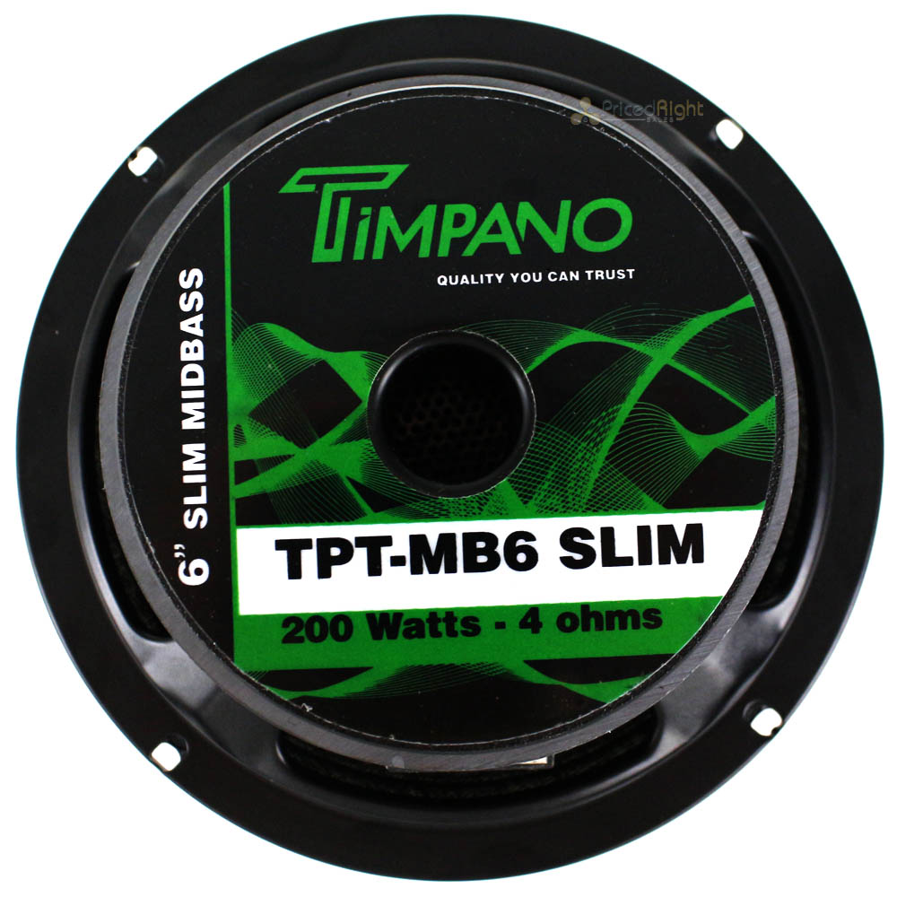 Timpano 6" Slim Mid Bass Loudspeaker 200 Watts Power 4 Ohm TPT-MB6 Slim Single