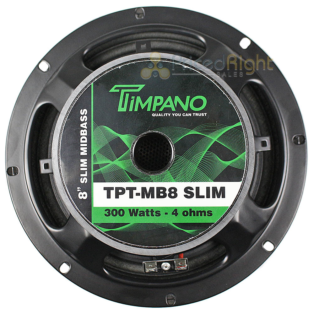Timpano 8" Slim Mid Bass Loudspeaker 200 Watts Power 4 Ohm TPT-MB8 Slim Single