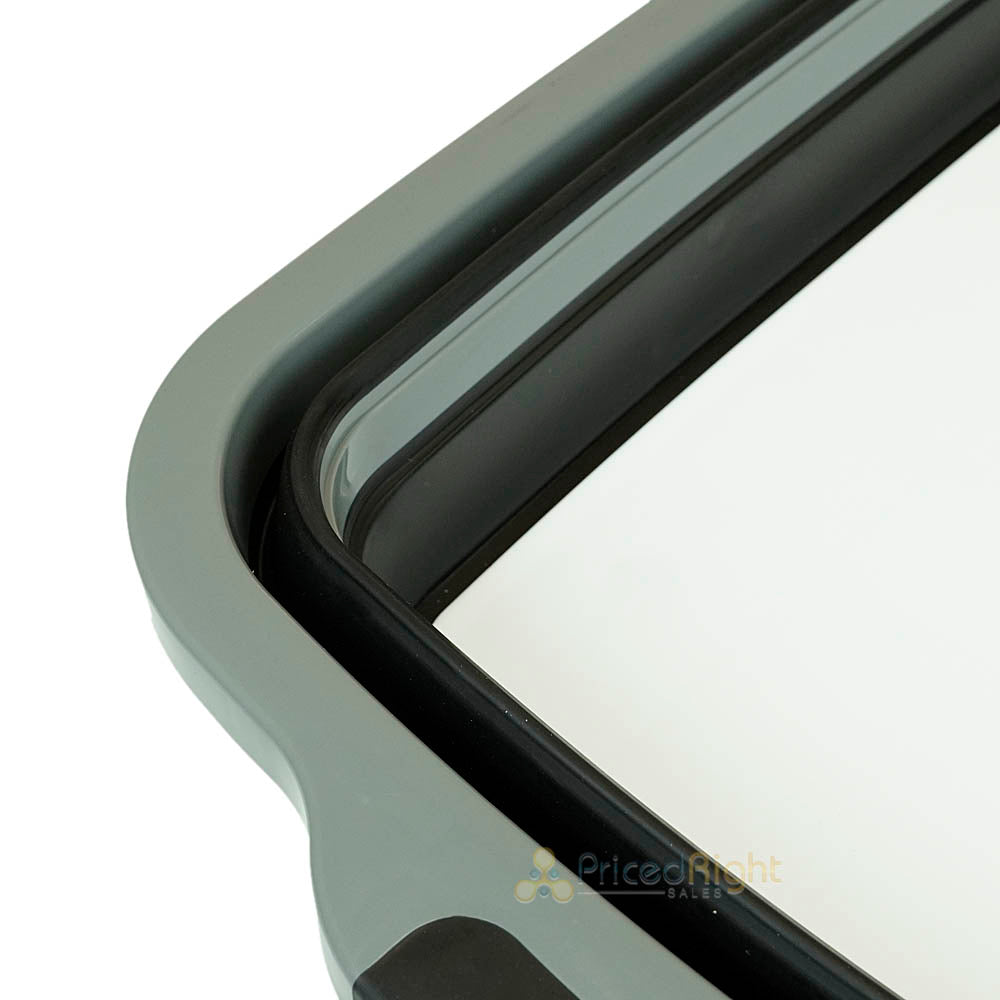 DripEz XL BBQ Prep Tub w/ Black Lid and Built-in Cutting Board TUBLDXL-12-BL
