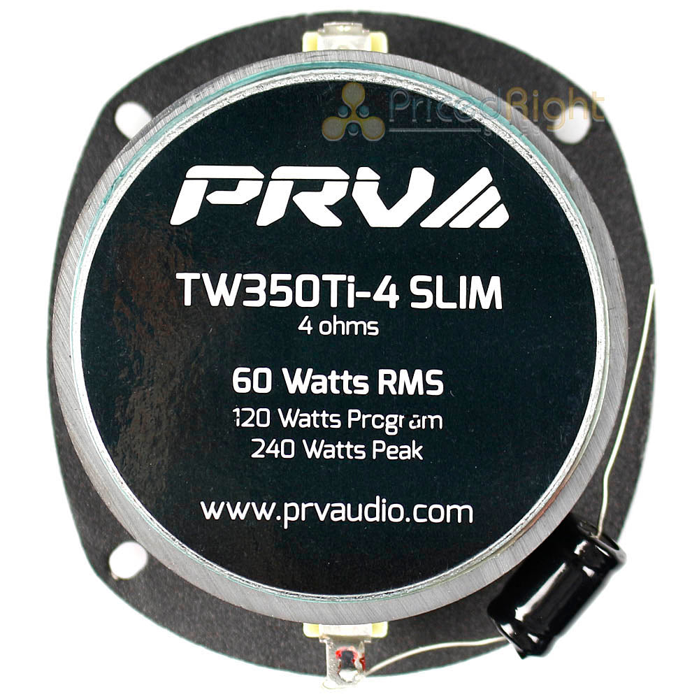 2 PRV Pro 3.5" Super Bullet Tweeters 120W Max 4 Ohm Slim Mount Pair TW350Ti-4