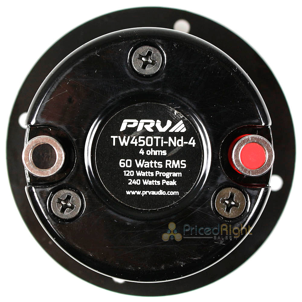 PRV Audio 2 High Power Neodymium Bullet Tweeters 4 Ohm 60W RMS TW450Ti-ND-4