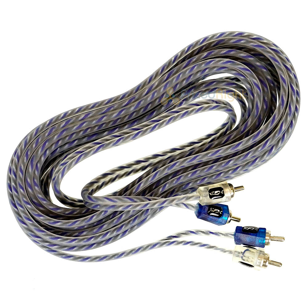 Scosche 20' RCA Cable Twisted Interconnects OFC Wire Male Car Audio Output V20