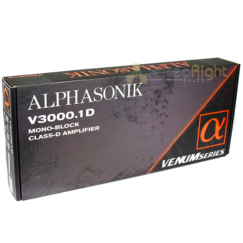 Alphasonik 6000 Watt Monoblock Amplifier 1 Channel Amp Venum Series V3000.1D