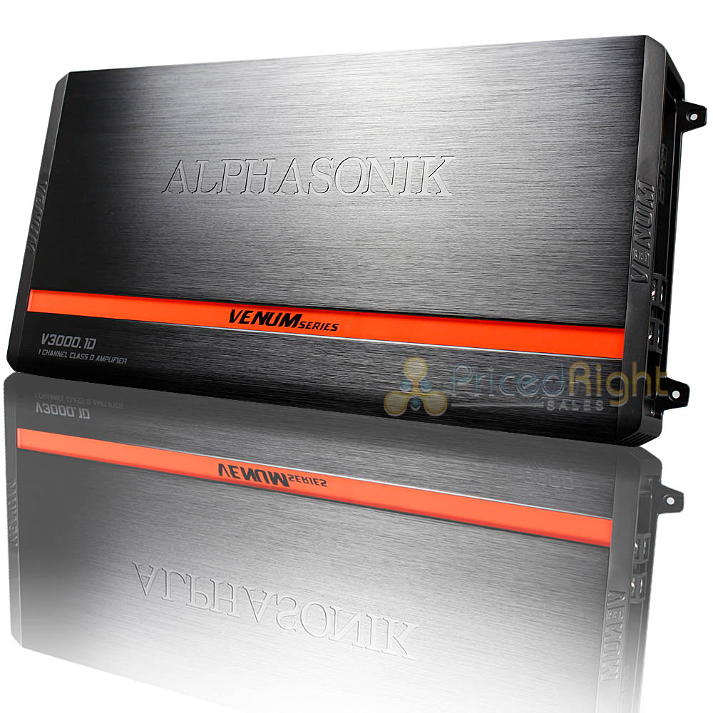 Alphasonik 6000 Watt Monoblock Amplifier 1 Channel Amp Venum Series V3000.1D