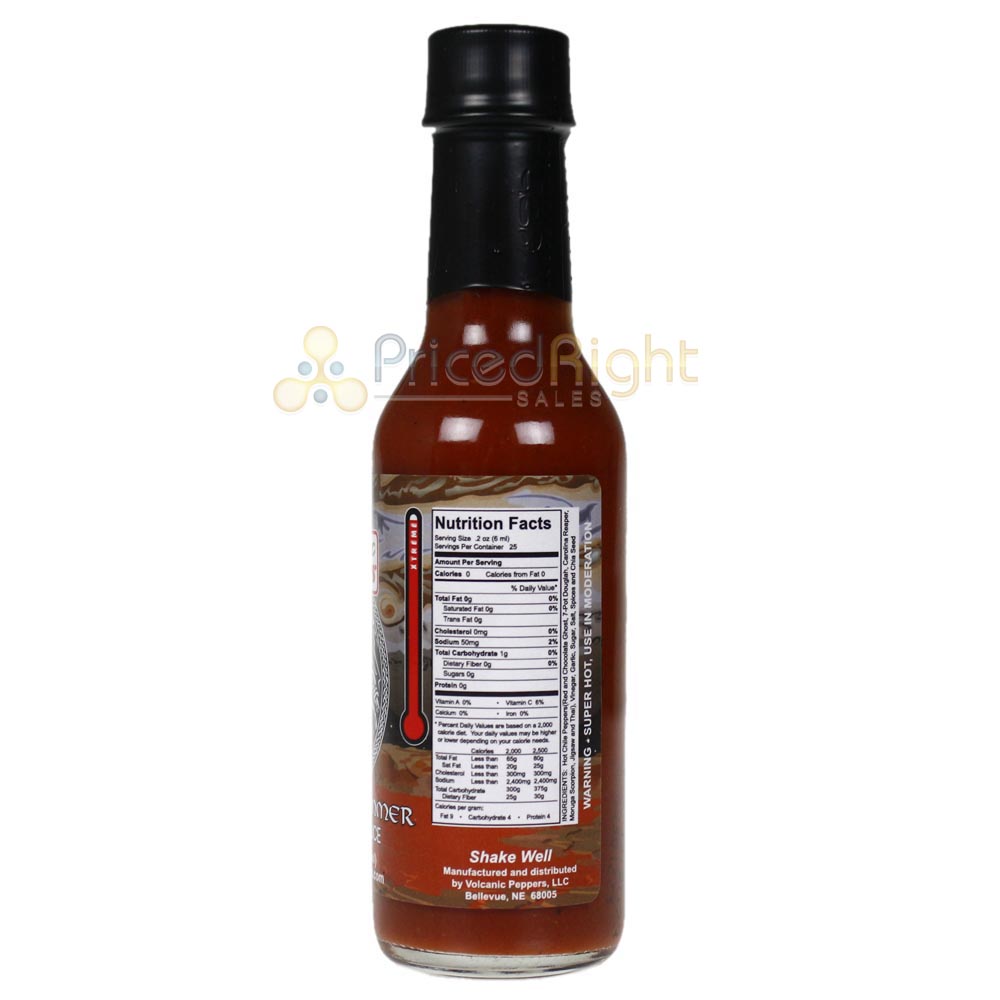 Volcanic Peppers IO Thor's Hammer SUPER Hot Sauce 5 Oz All Purpose VPTHOR