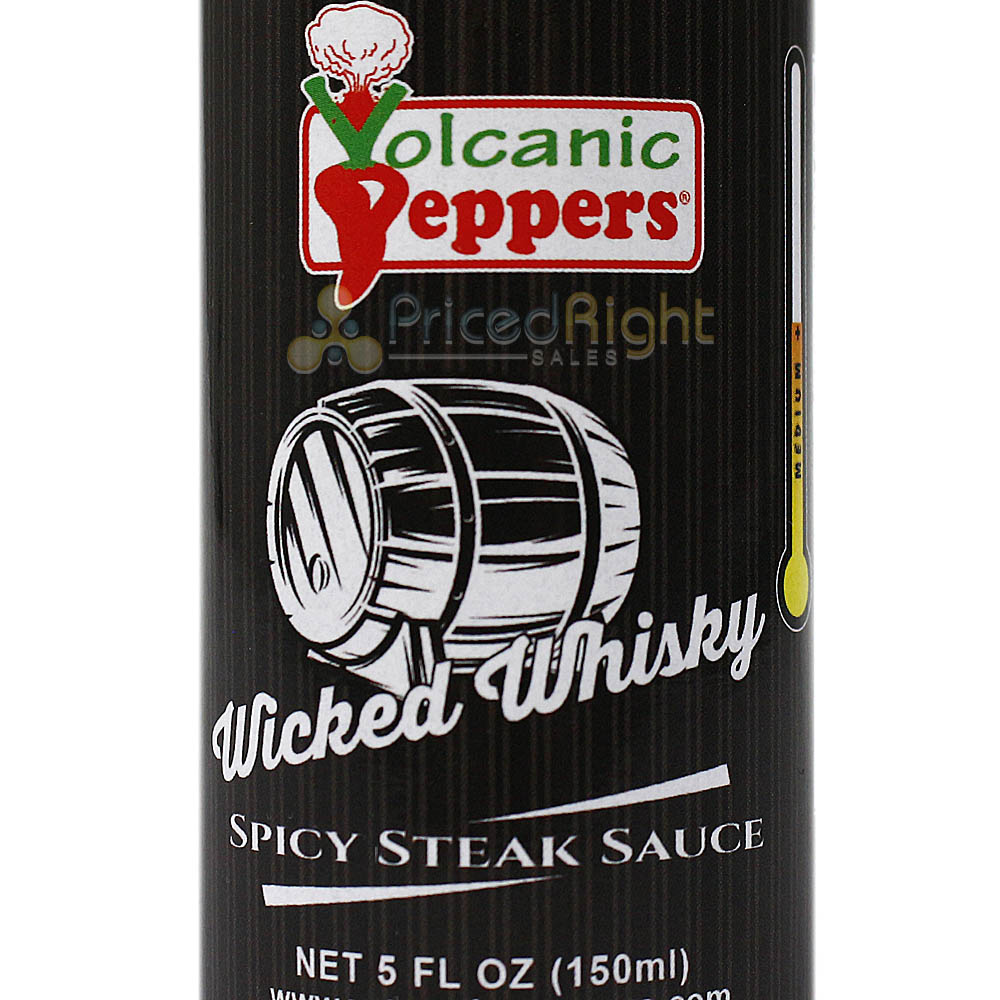 Volcanic Peppers Wicked Whiskey Steak Sauce 5 Oz VPWWSS