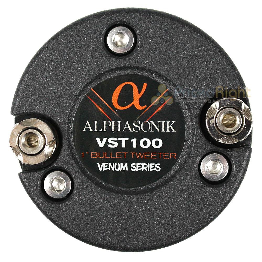 Alphasonik 1" Super Bullet Tweeters 200 Watts Max 4 Ohm Venum Series VST100