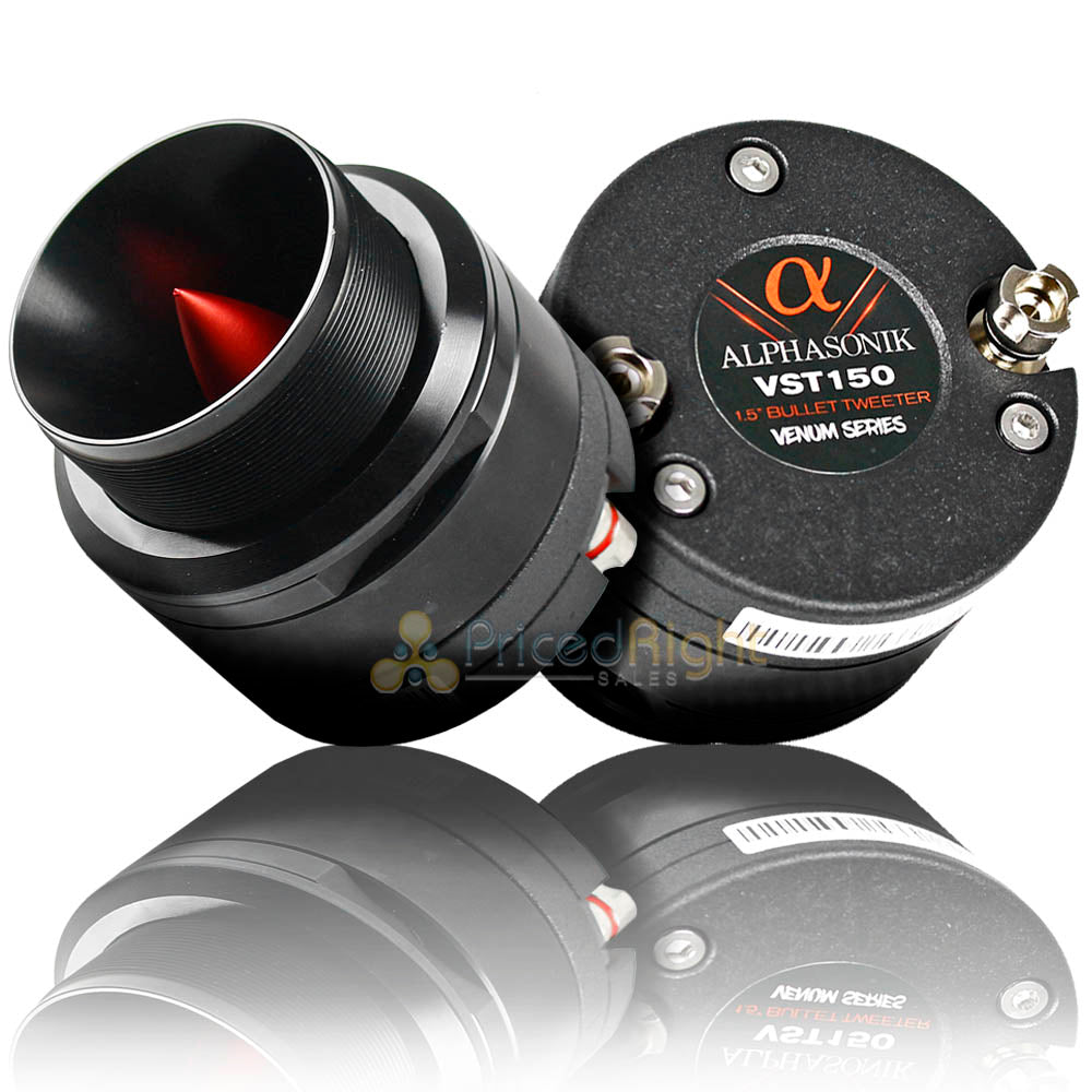 Alphasonik 1.5" Super Bullet Tweeters 300 Watts Max 4 Ohm Venum Series VST150