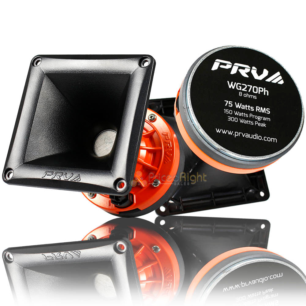 2 Pack PRV 4x4" Compression Driver Horn Combo 2" VC 150W Max WG270PH High Spl