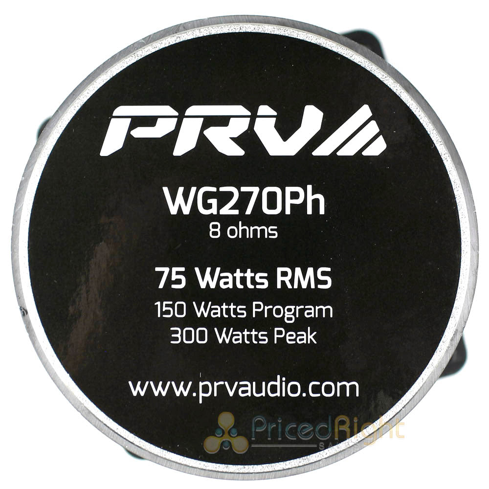 PRV 4x4" Phenolic Compression Driver Horn Combo 2" VC 150W Max WG270PH High Spl