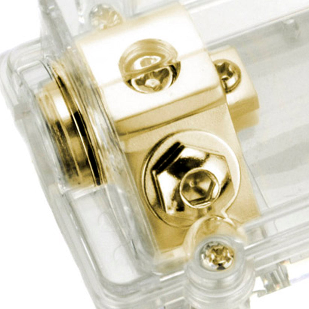 Xscorpion ANL4040G Gold ANL Inline Fuse Holder with 0 2 Gauge Input Output